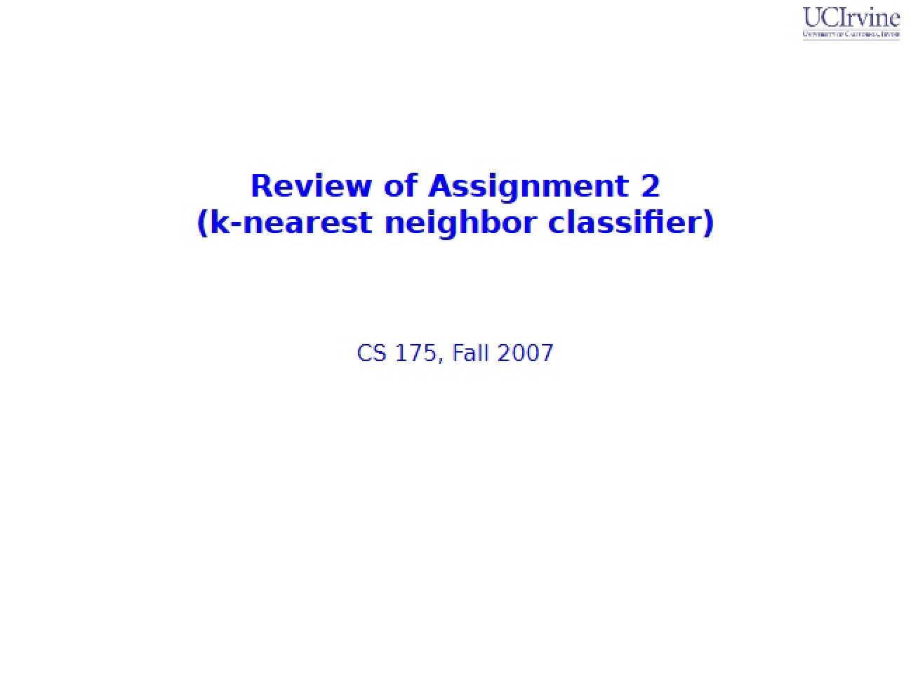 Assignment Two Review