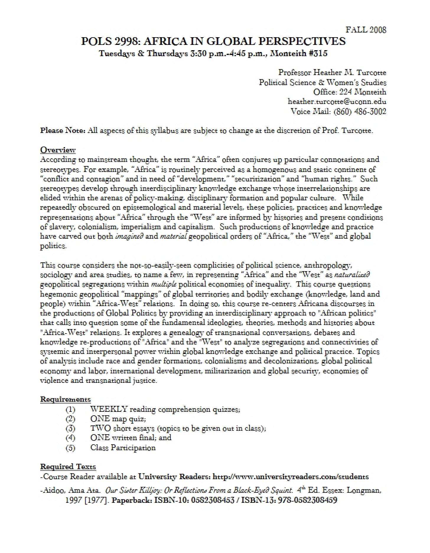 Syllabus Document