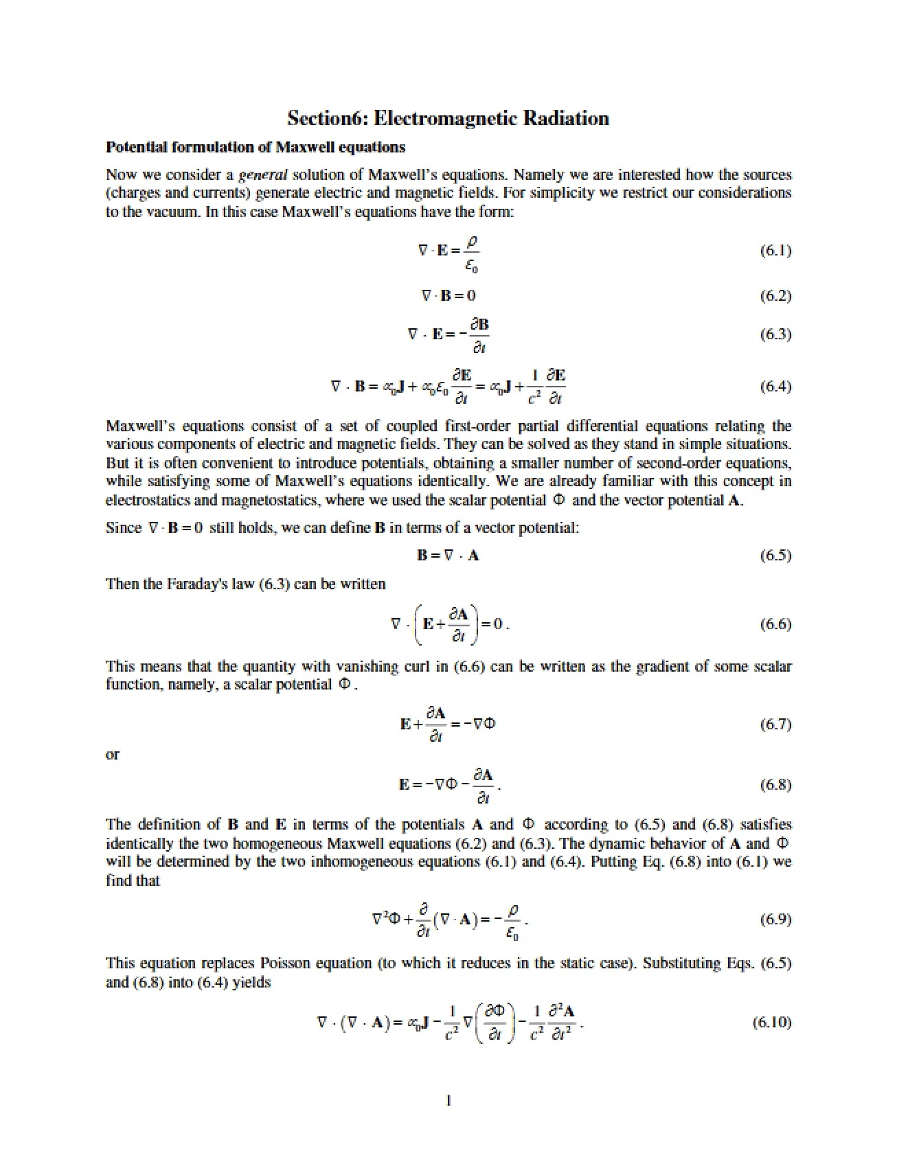Radiation of Electromagnetism