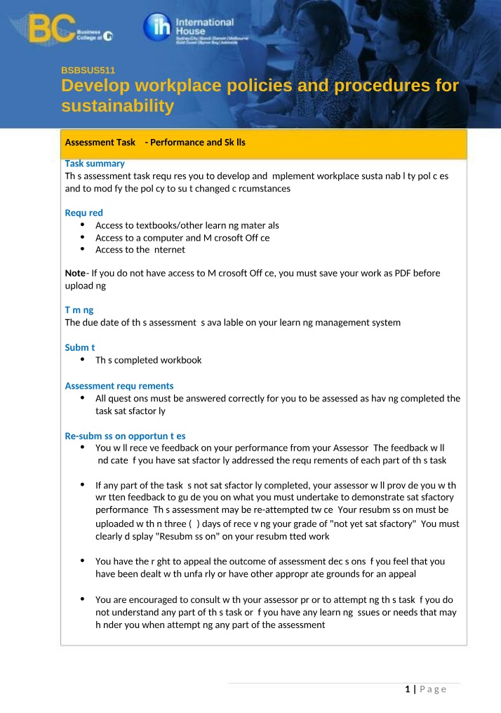 Workplace Sustainability Policies for IndoAust Jaya