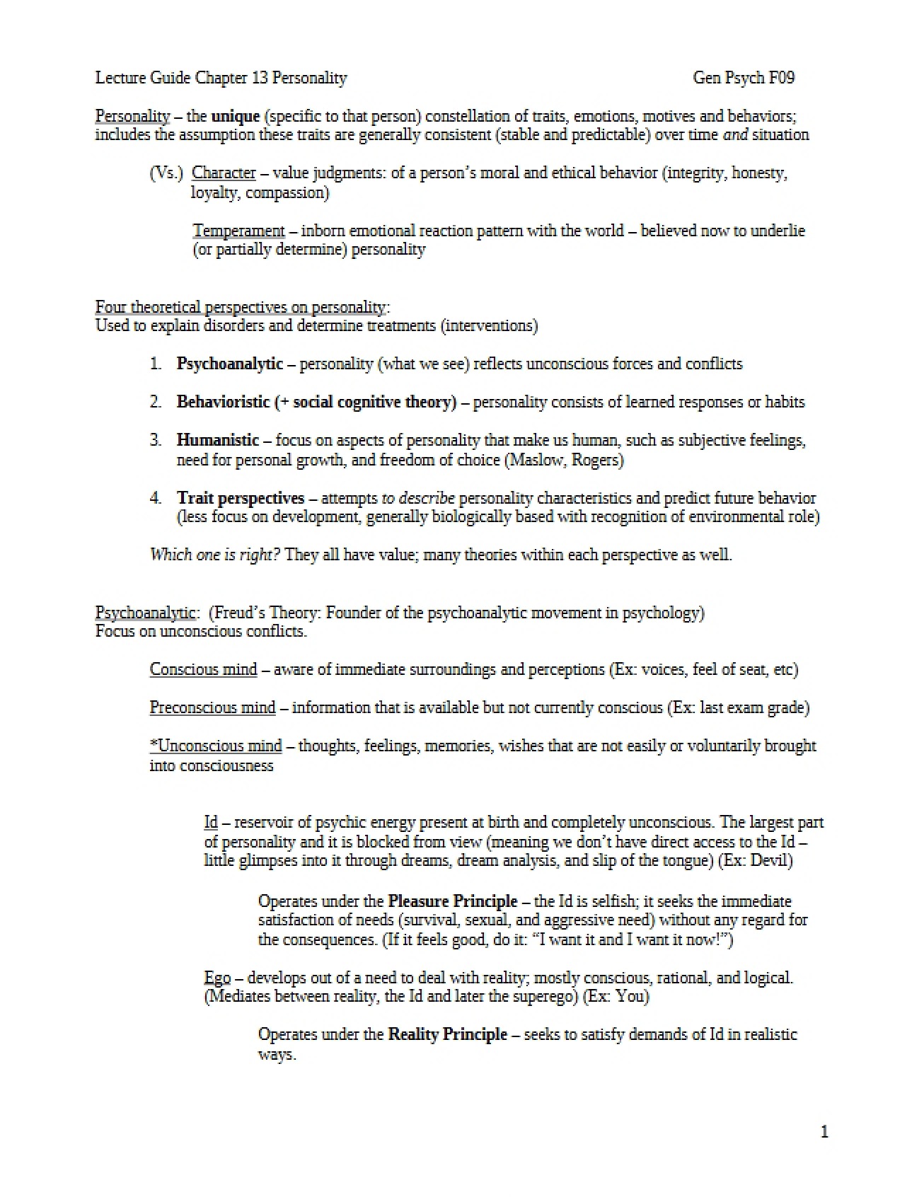 Psychological Disorders Chapter 13