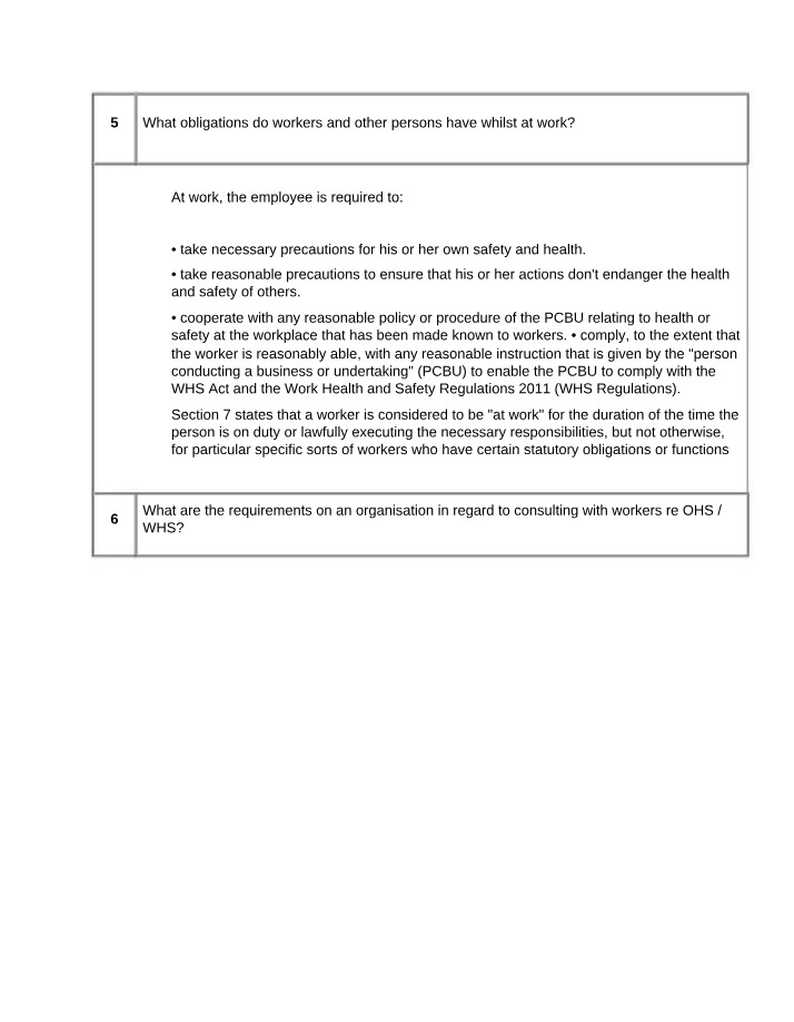 A Guide to Worker Obligations and Safety Precautions