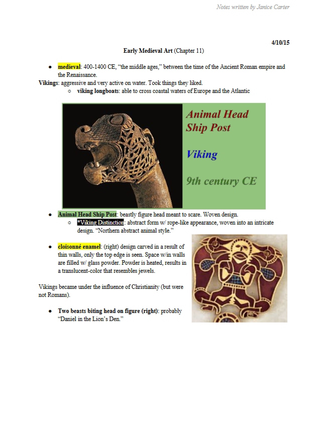 Art of the Early Medieval Period (Chapter Eleven)