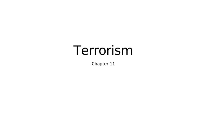 Terrorism - Chapter 11