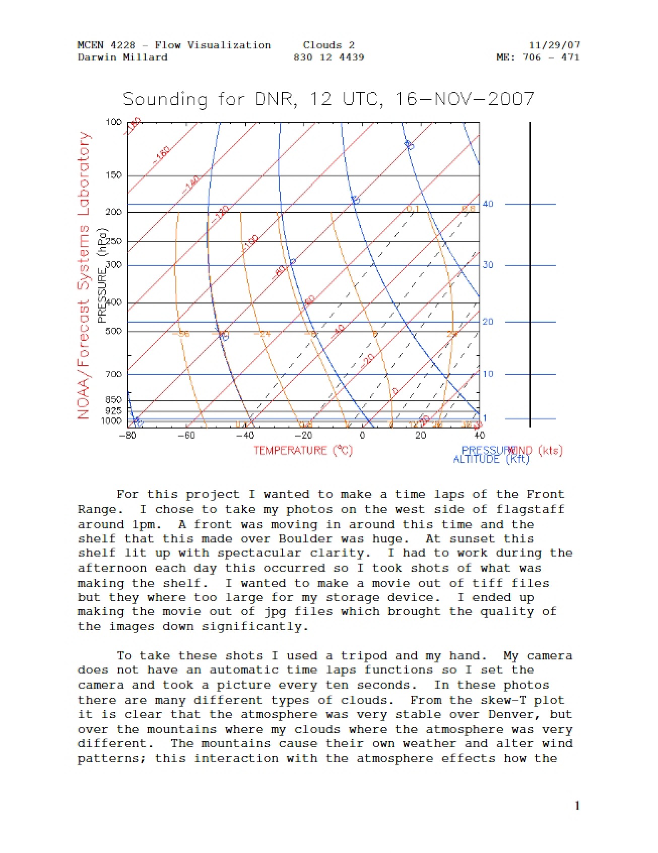 Clouds Lecture Two (First Instance)