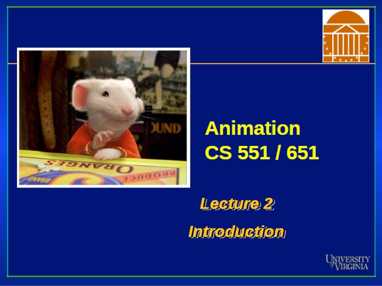 Introductory Lecture (Two)
