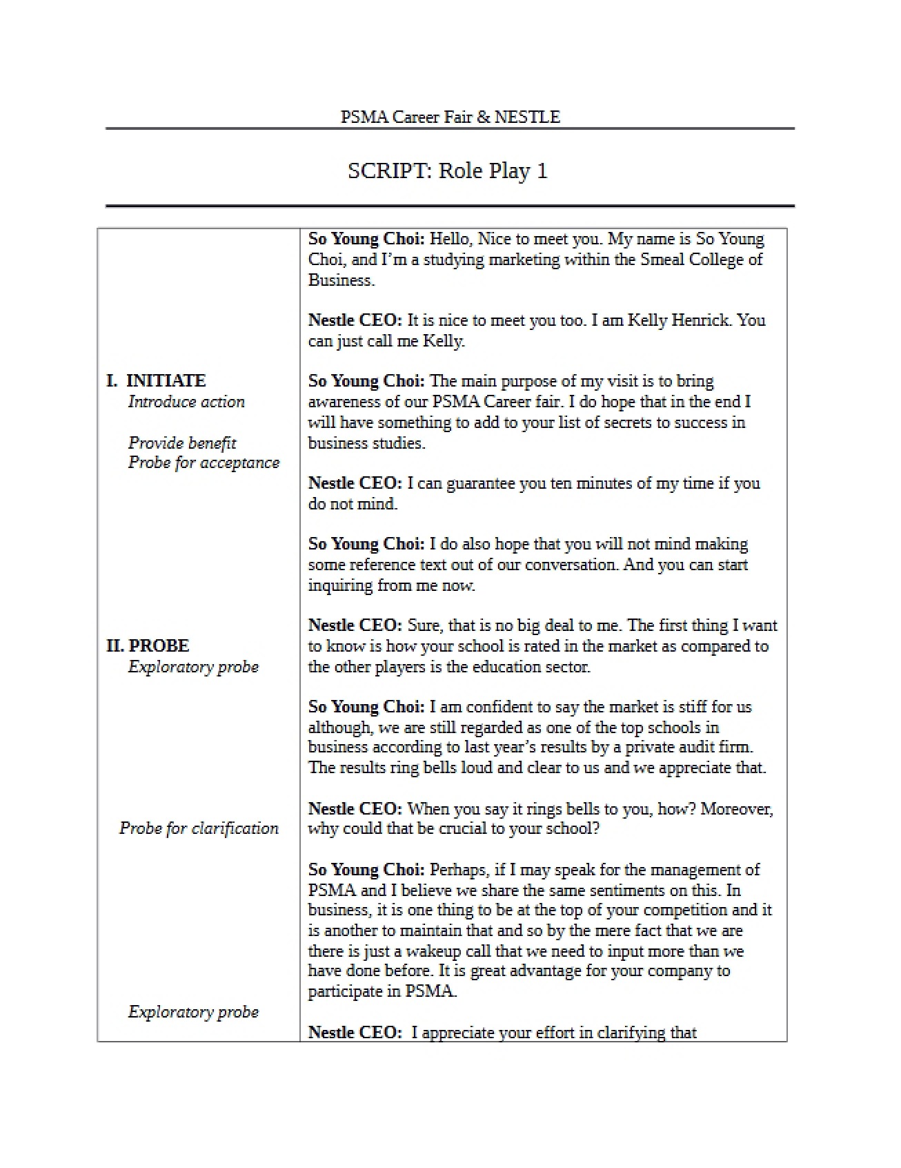 Script for PSMA