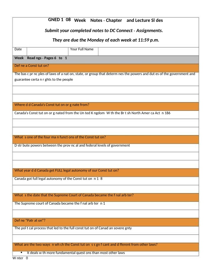 Chapter 4 and Lecture Slides - GNED 1308 Week 5 Notes
