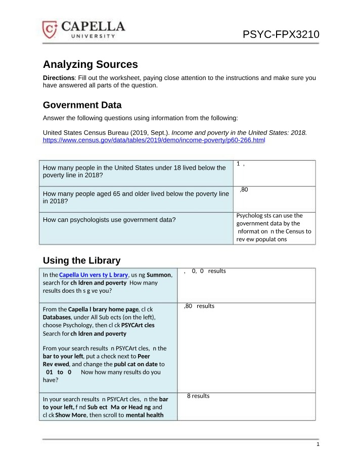 Worksheet on Analyzing Sources