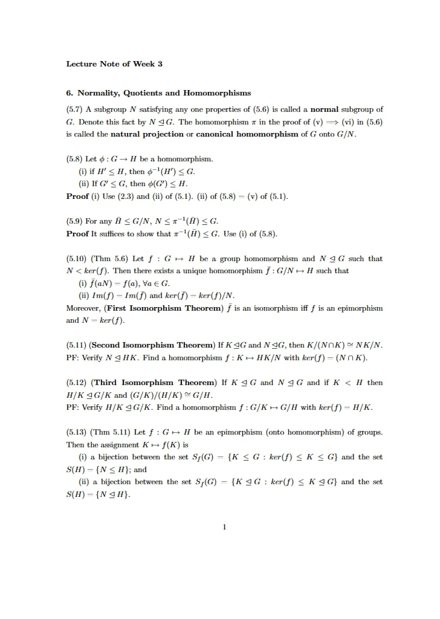 Class Notes