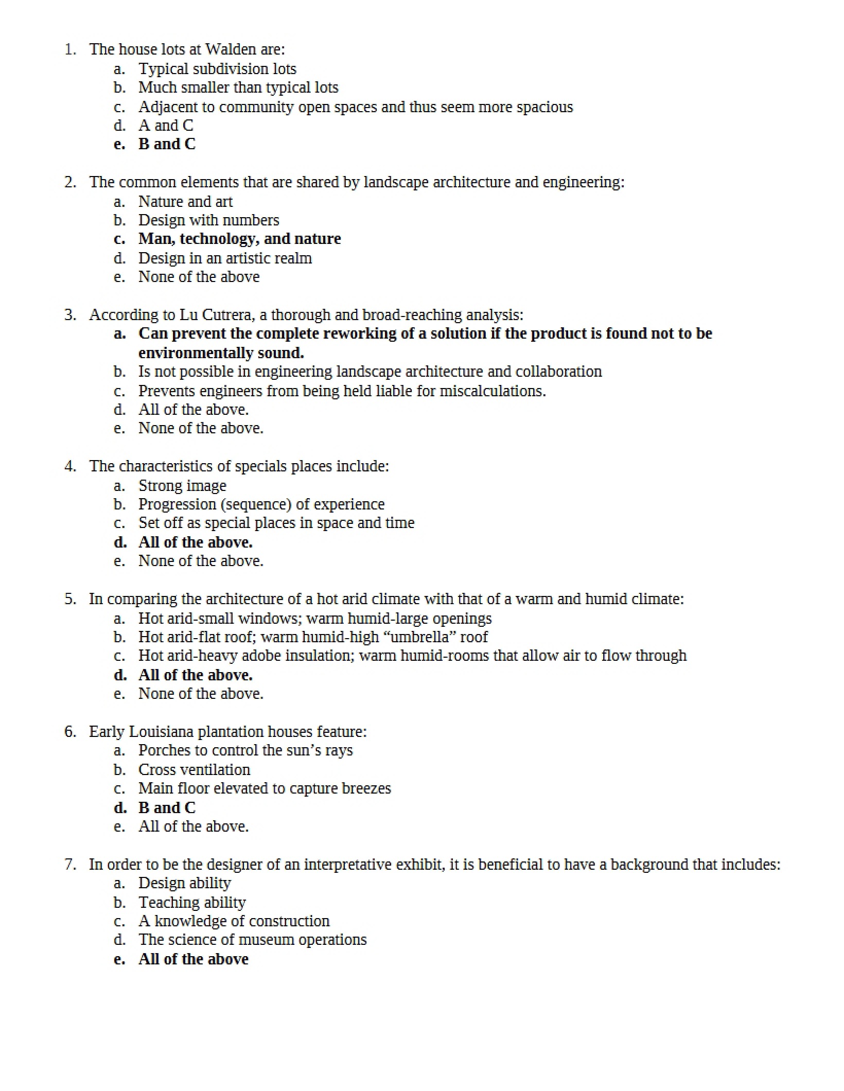 Landscape Arch Study Guide 2