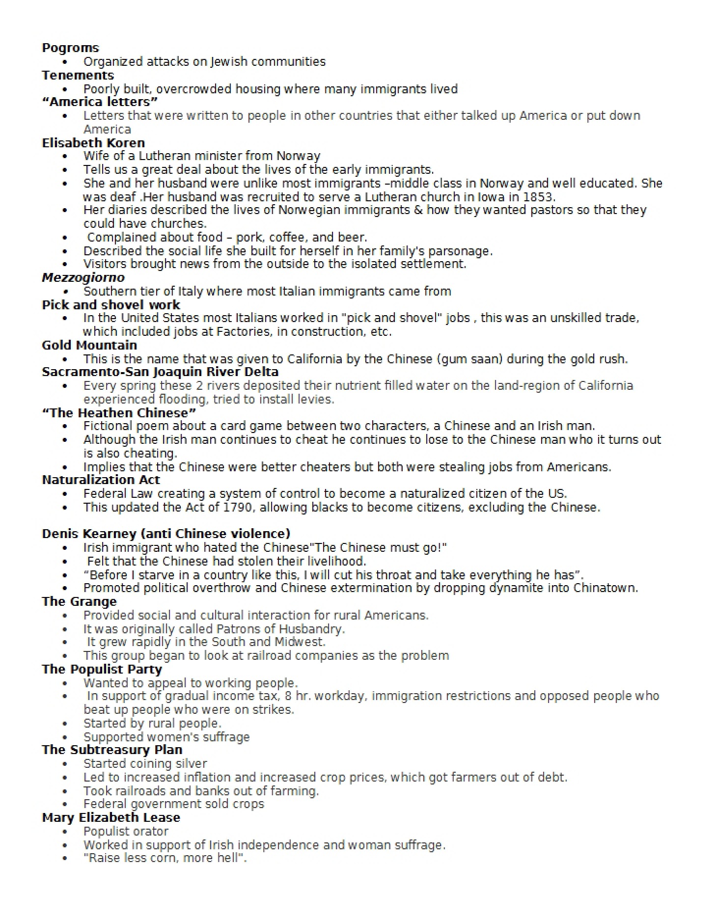 Instructional Notes