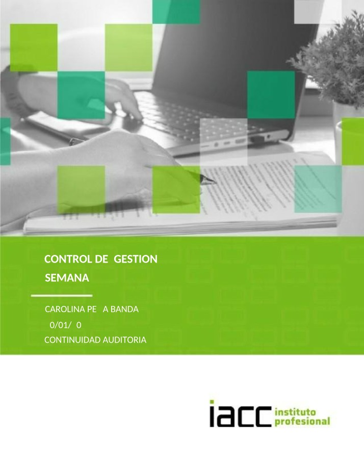 Mejora del Desempeño con Control de Gestion Basado en Presupuesto - Semana 3