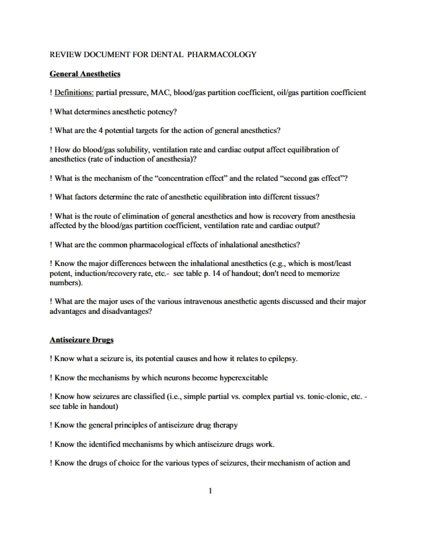 Study Review Document