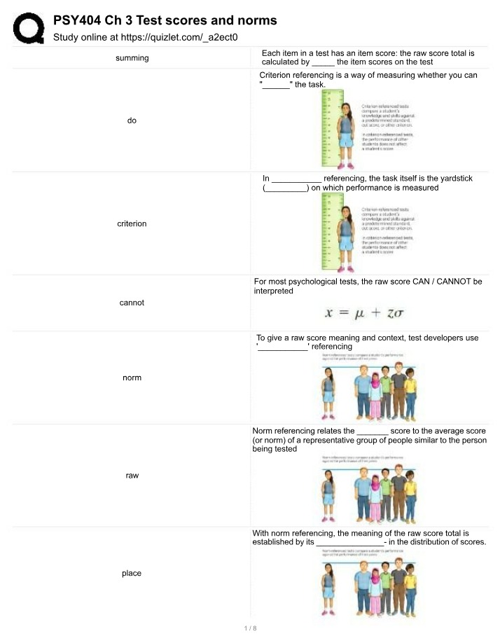 Test Norms and Scores