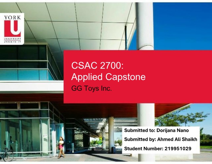 CSAC2700 - GG Toys Case Study