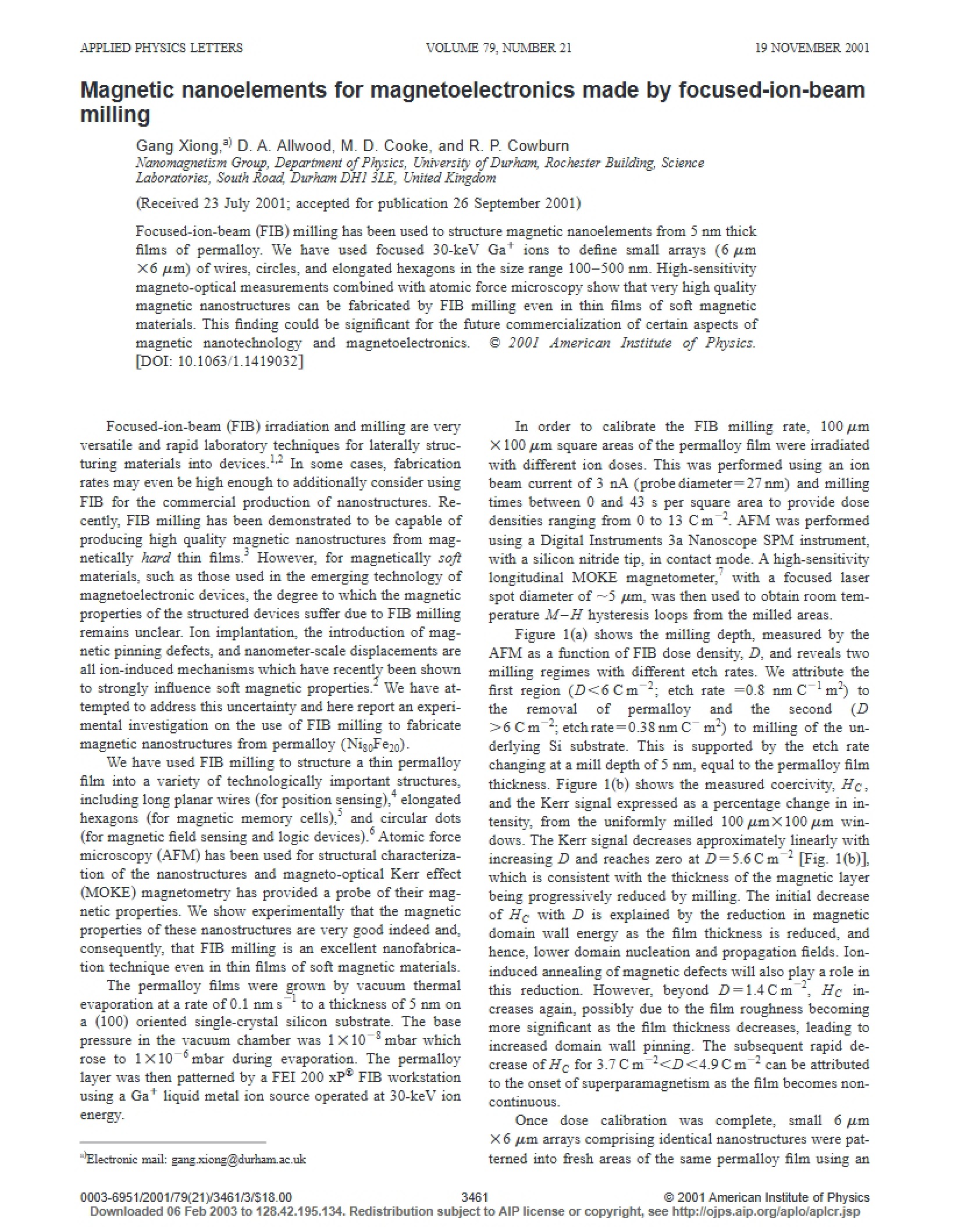 Magnetoelectronics using Magnetic Nano Elements