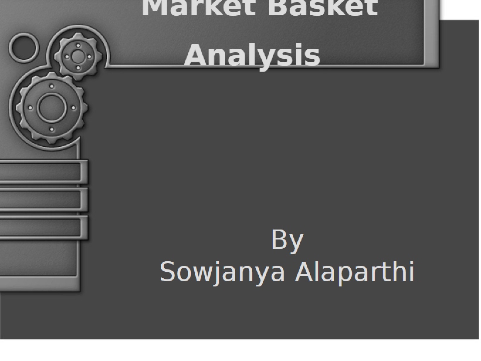 Analysis of Market Baskets