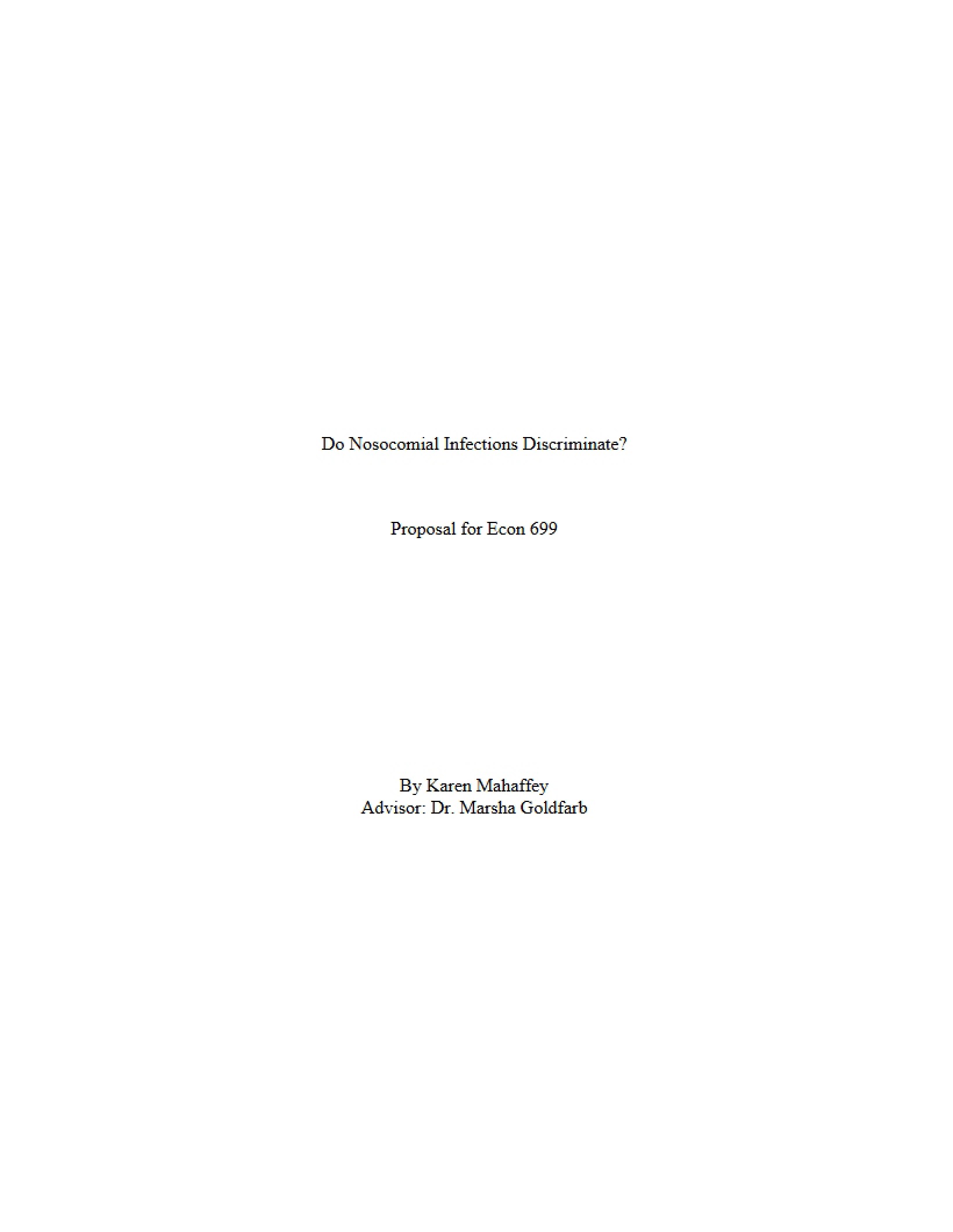 Project Proposal Econ 699