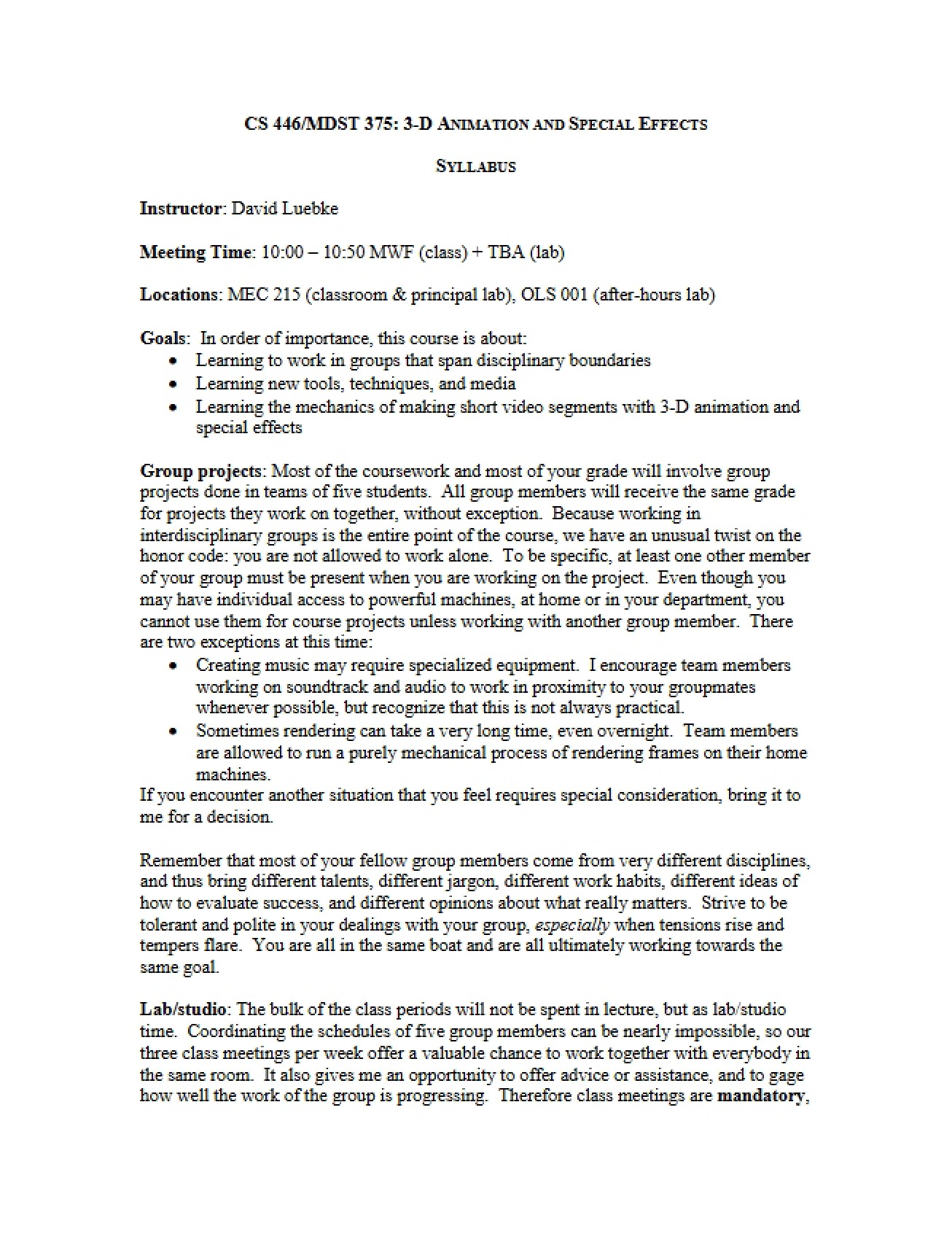 Course Outline