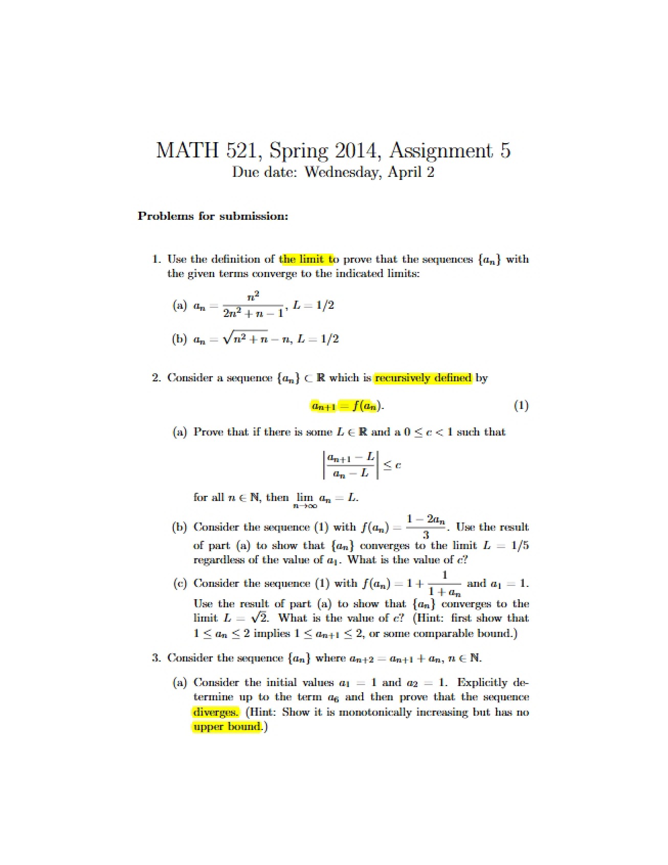 Fifth Assignment