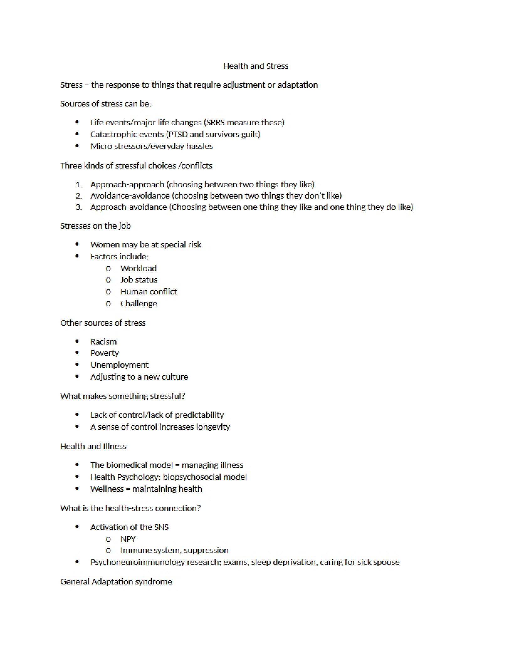 Outline of Chapter Ten