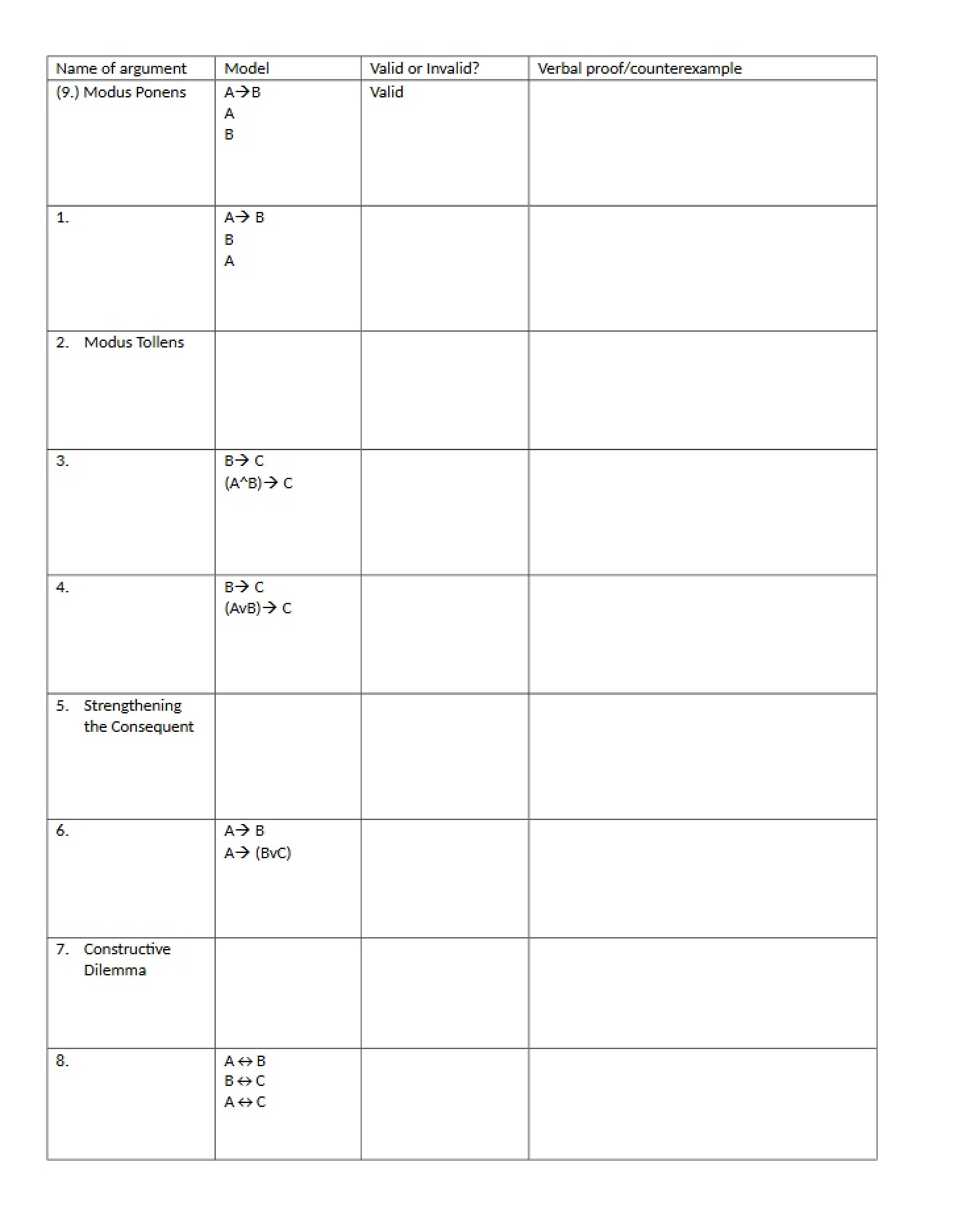 SI Worksheets for March 20th
