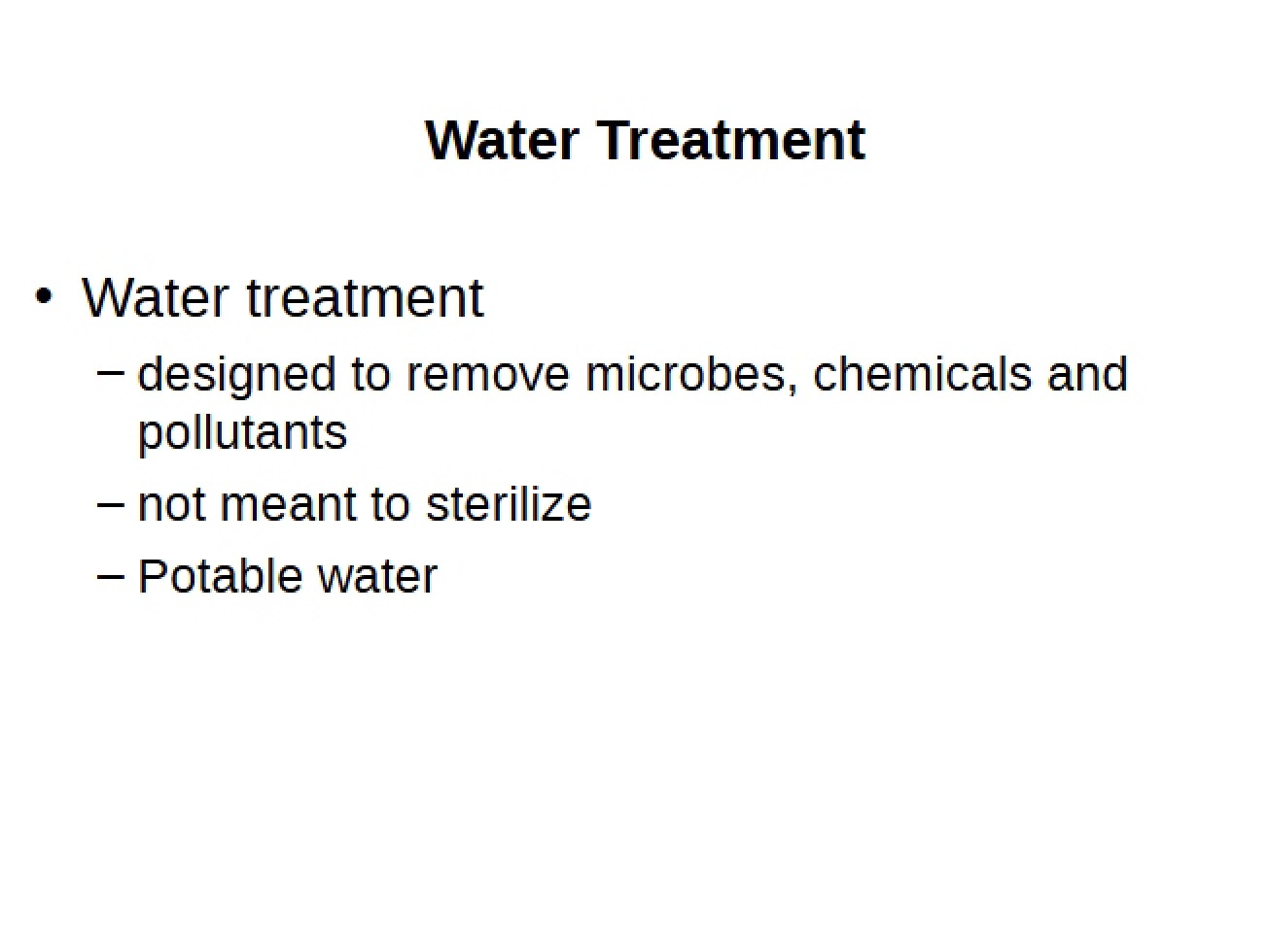 Process of Water Treatment