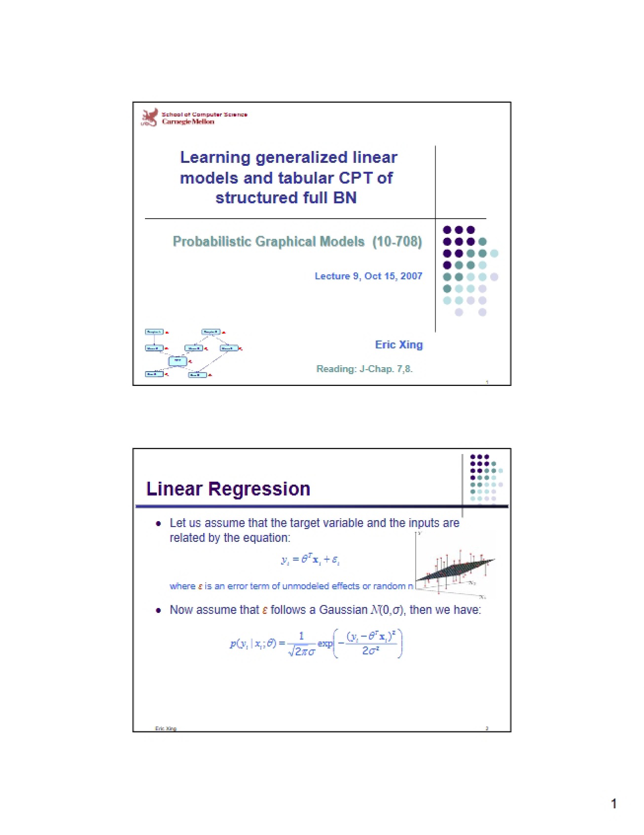 Session 11 of Probabilistic Graphical Models