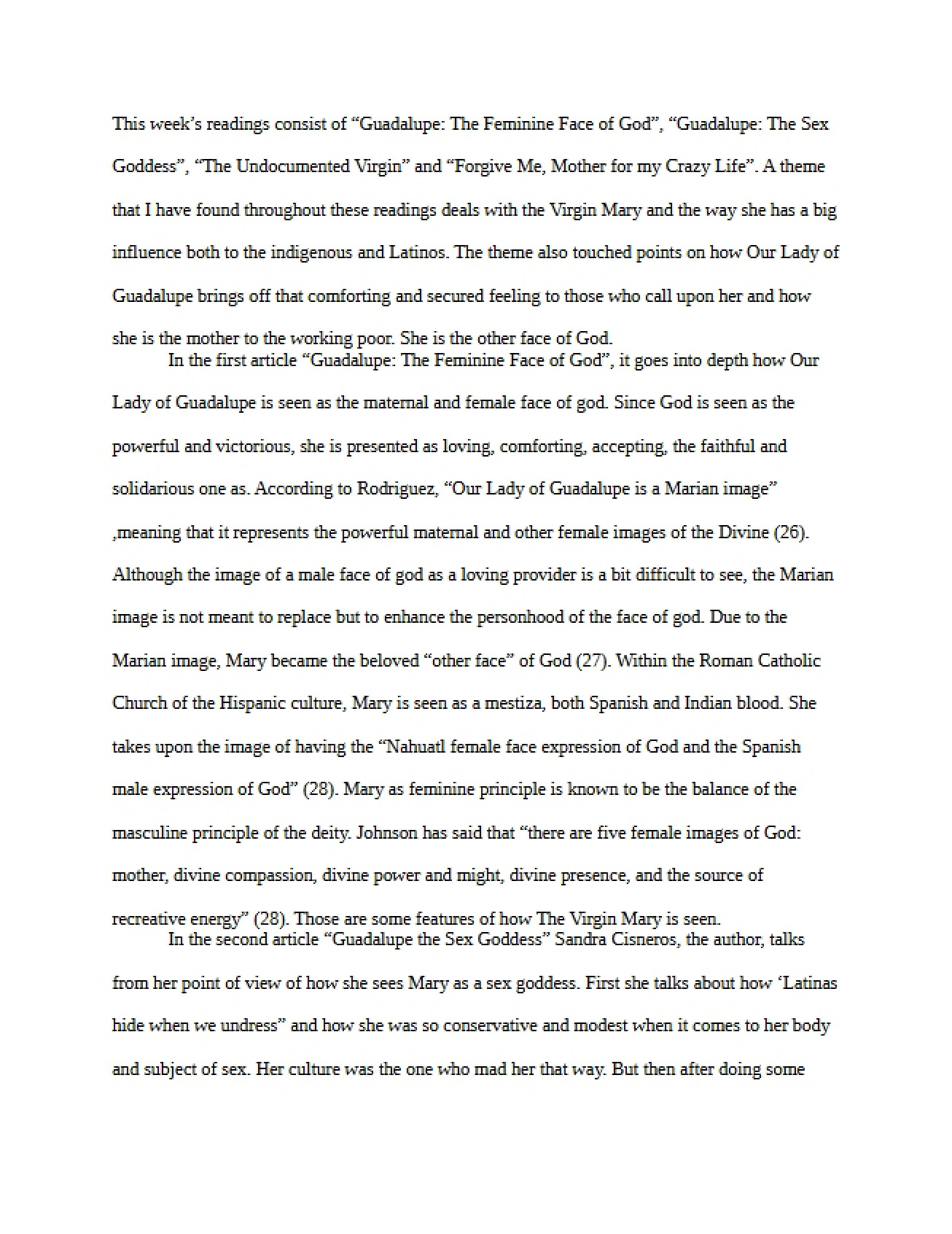 Journal Entry Four Chicano Culture
