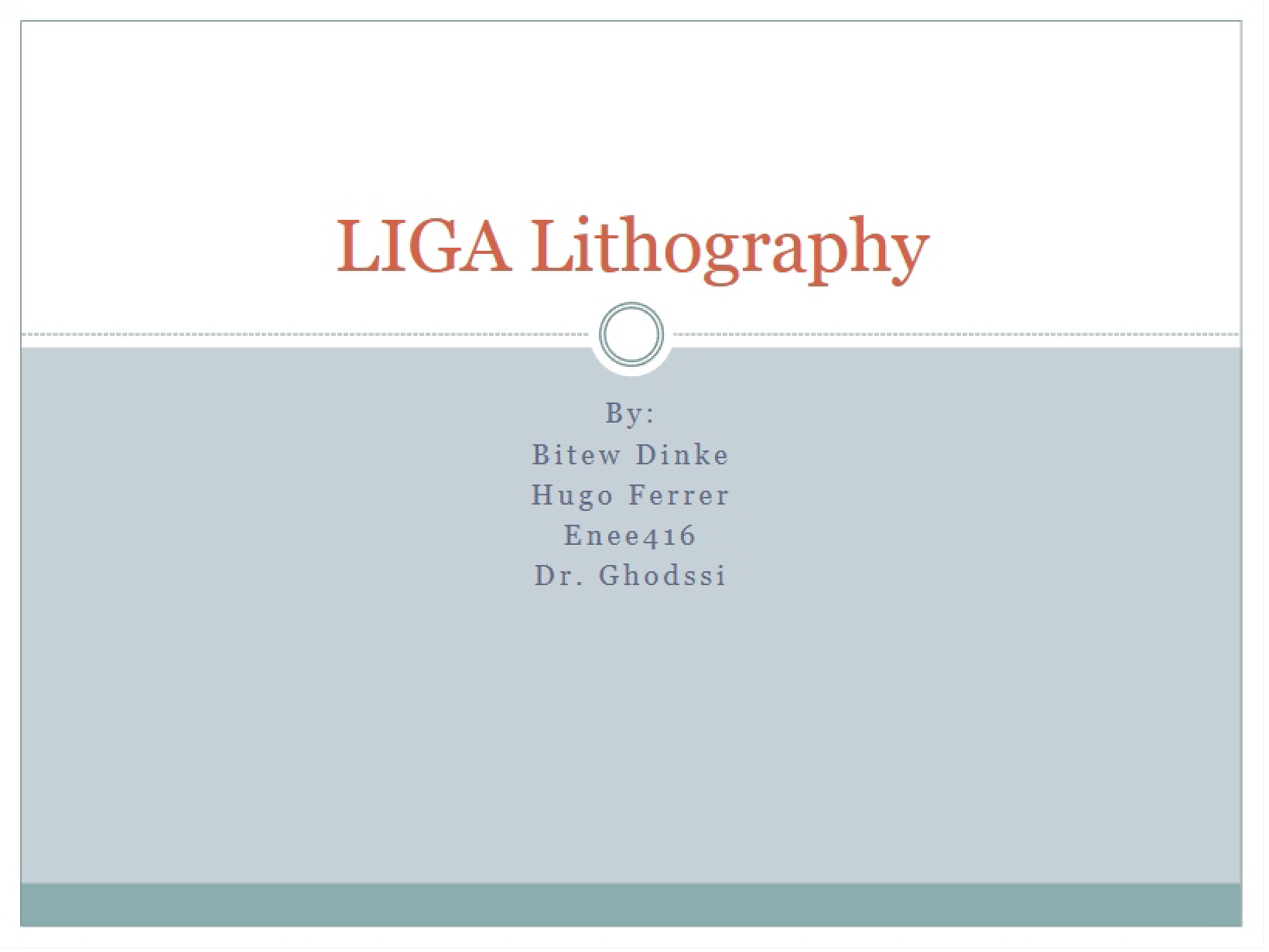 LIGA Lithography Overview