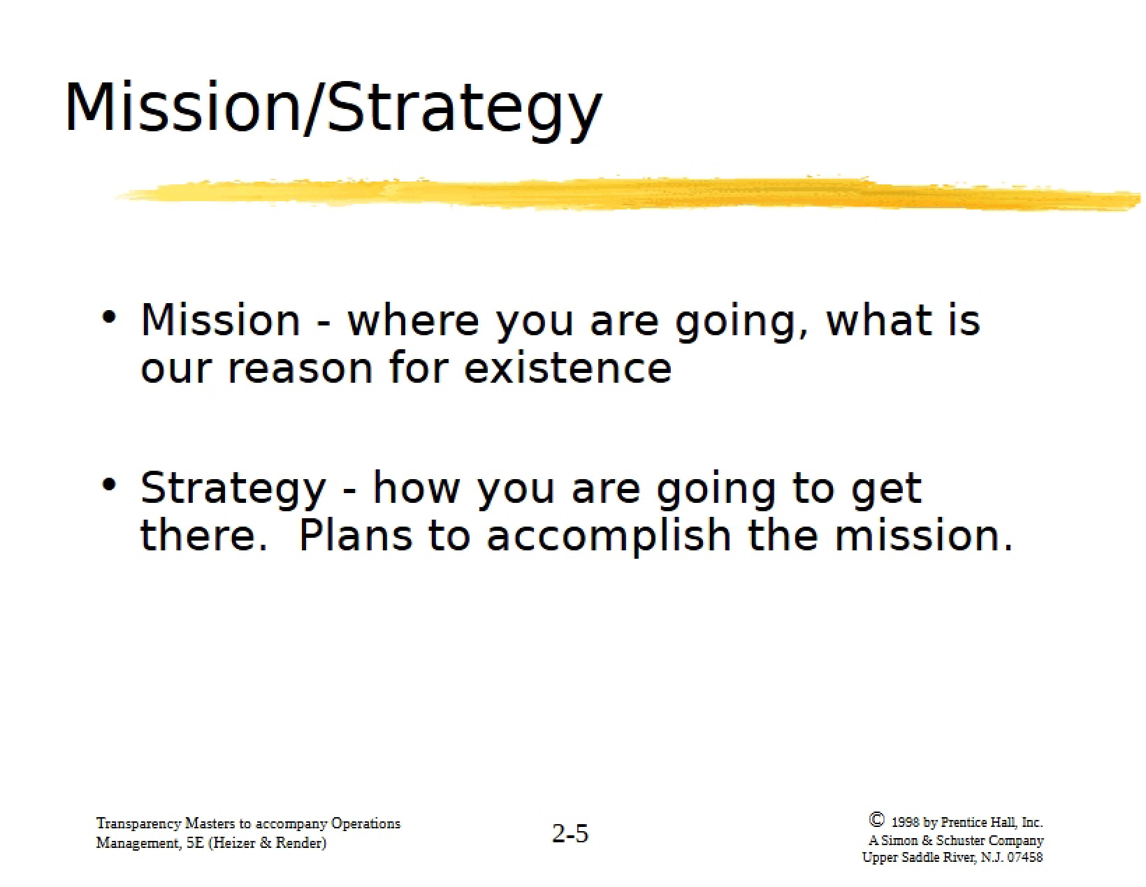 Strategy and Mission