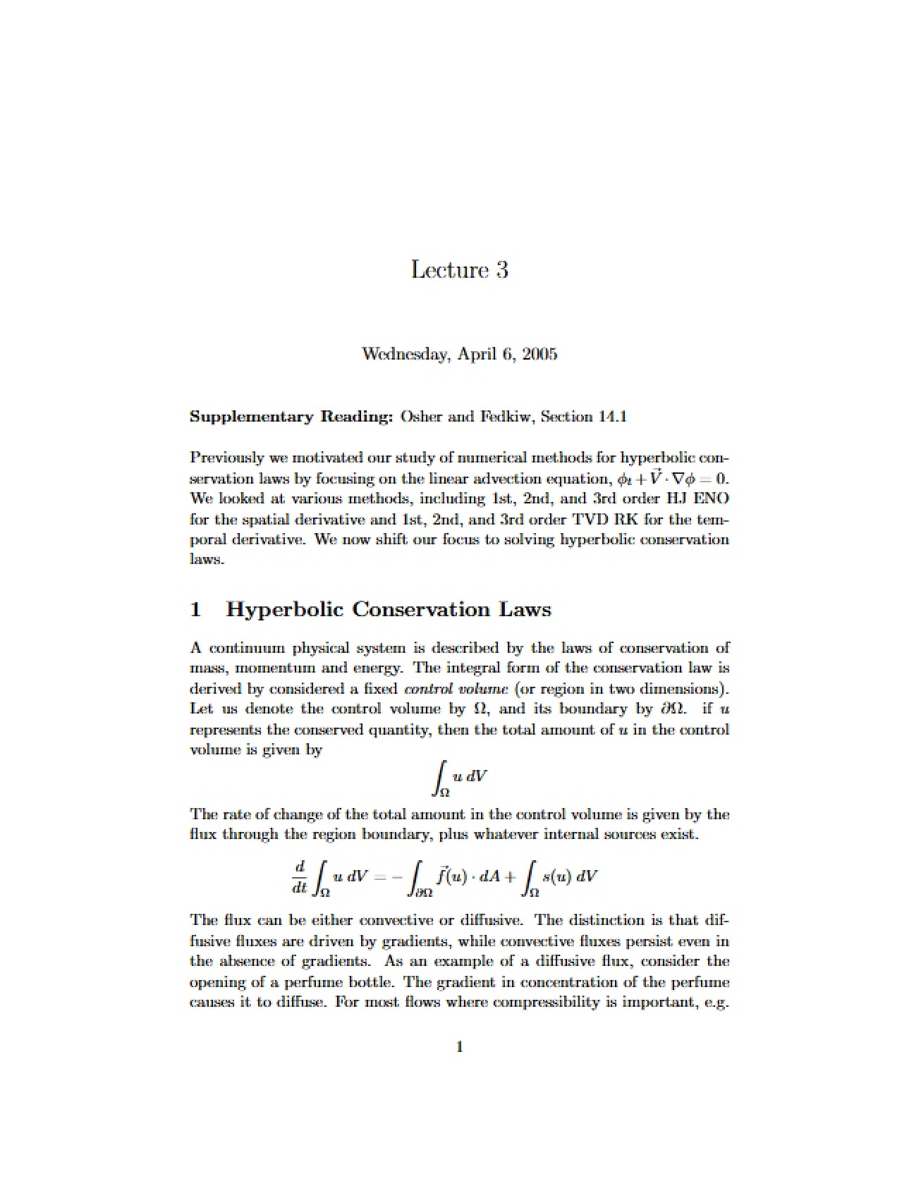 CS 237C Lecture Notes (Set 1)