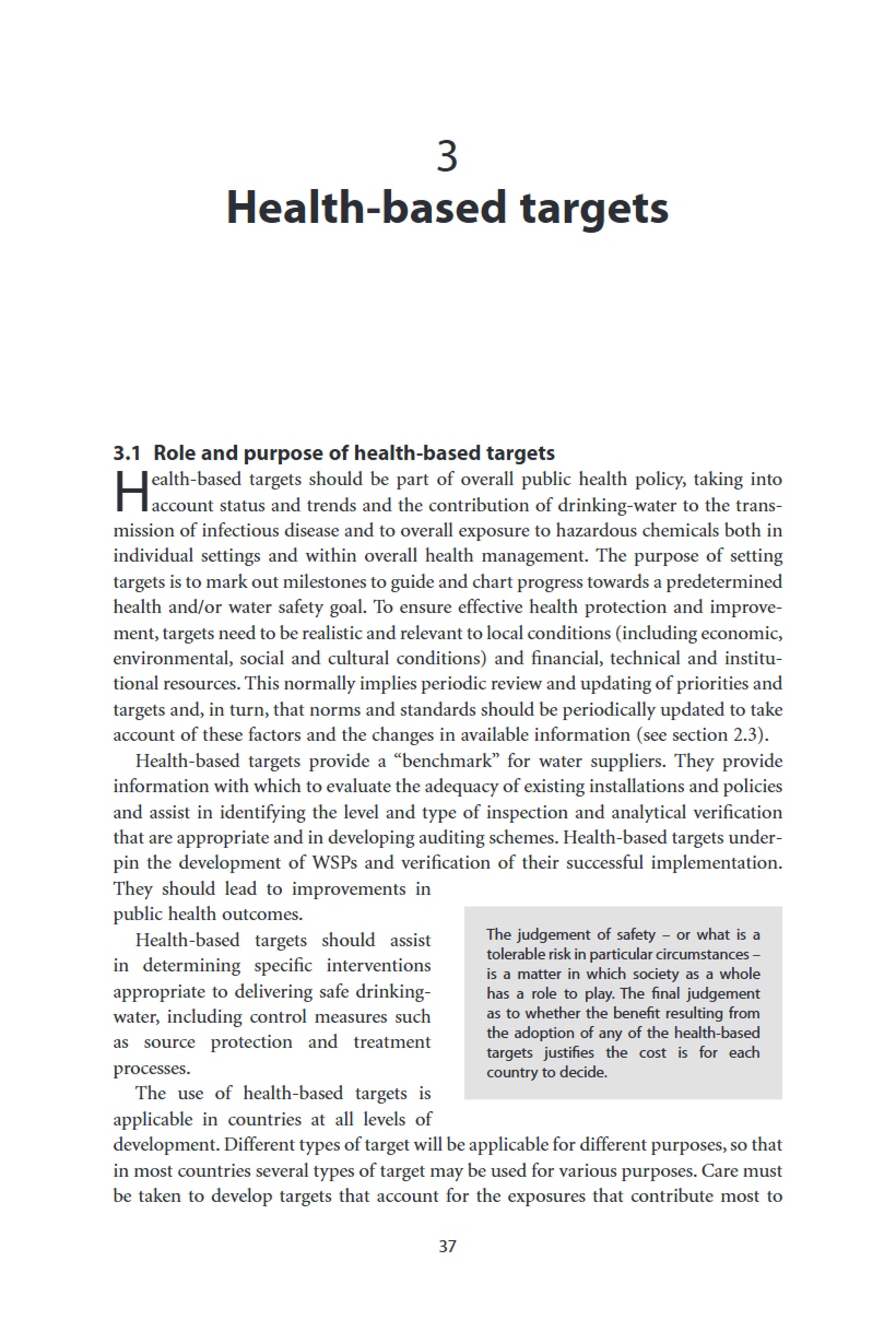 Targets Based on Health