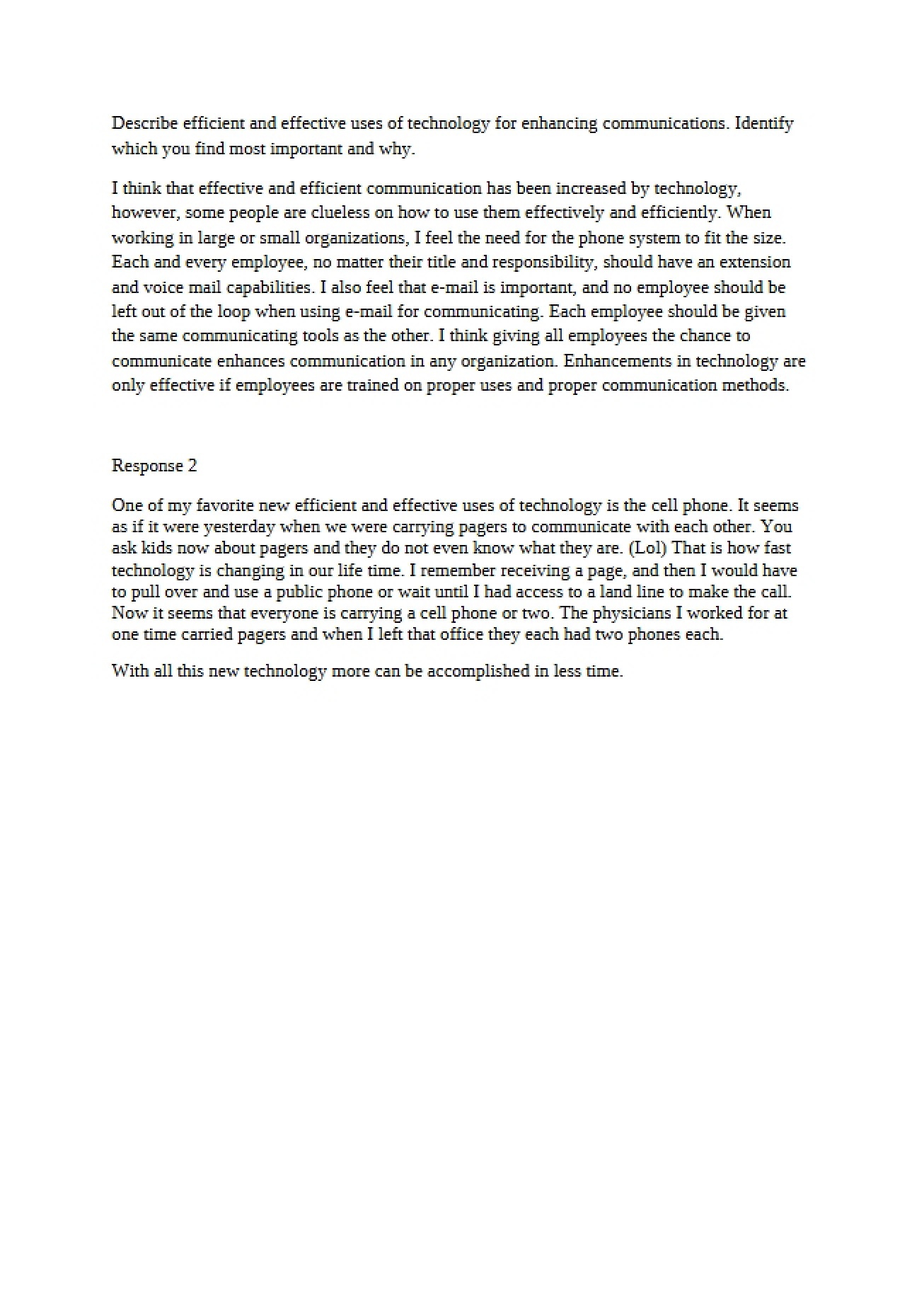 Discussion Essay