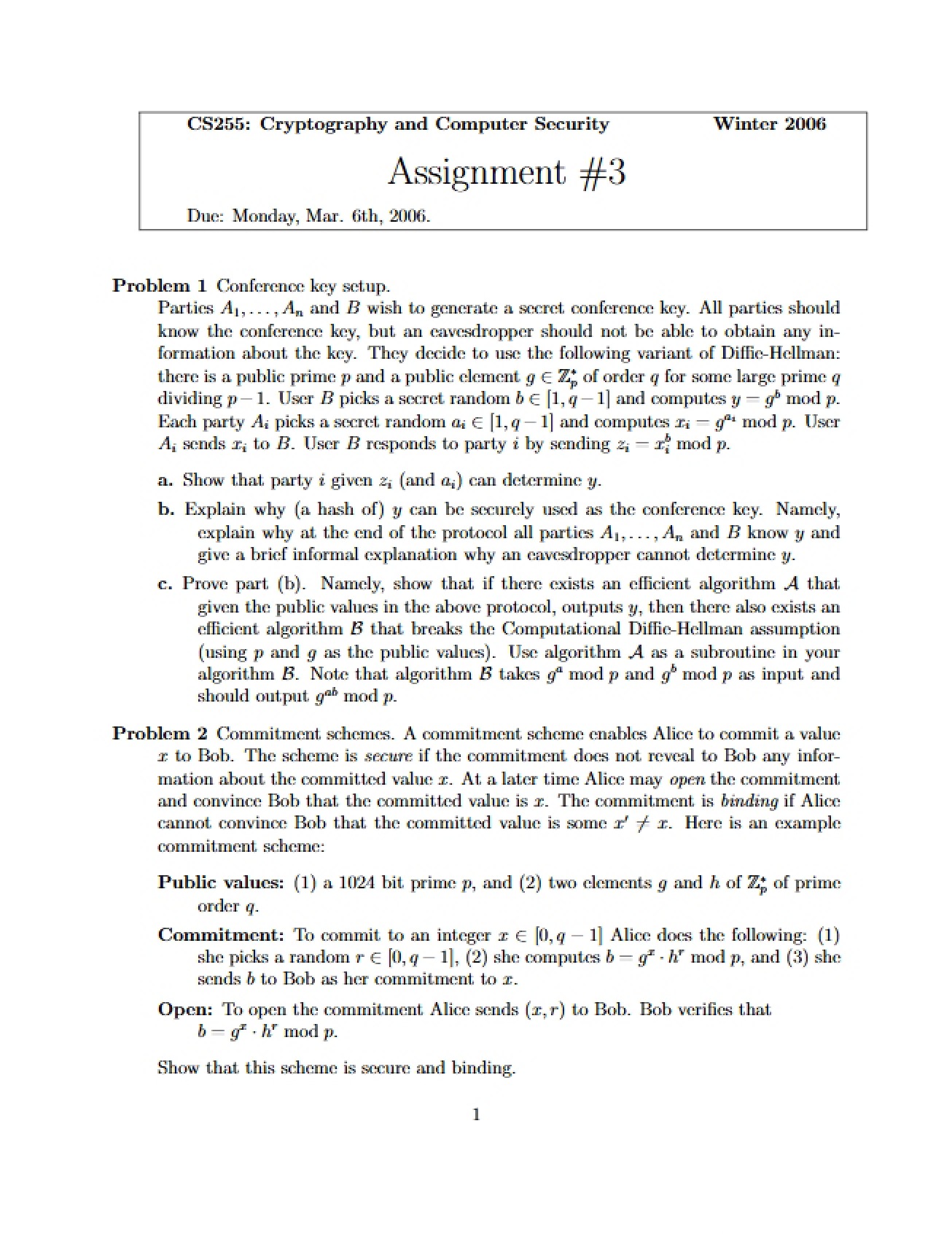Analysis of a Homework Assignment