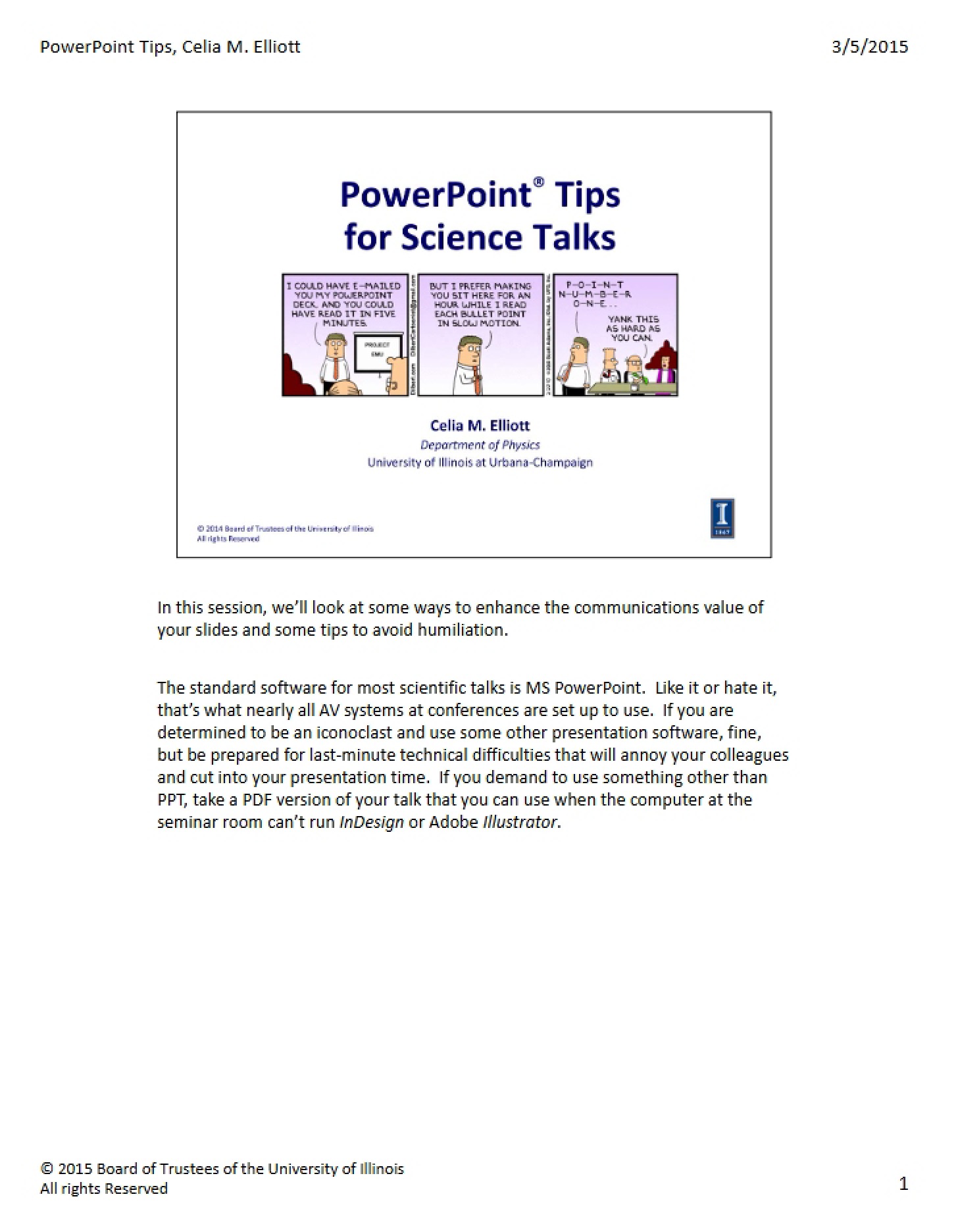 Tips for PowerPoint