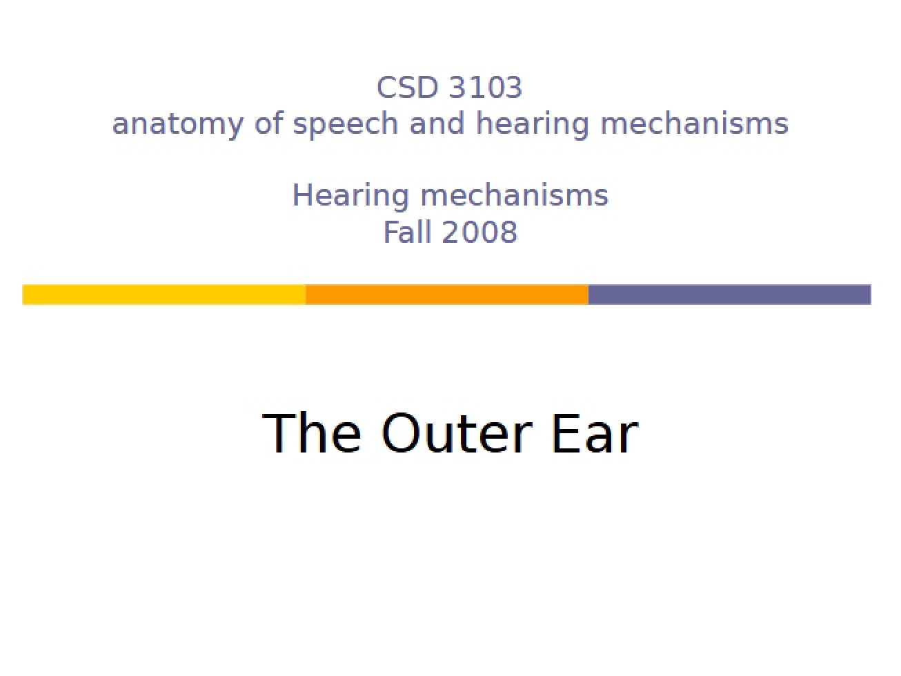 Anatomy of the Outer Ear
