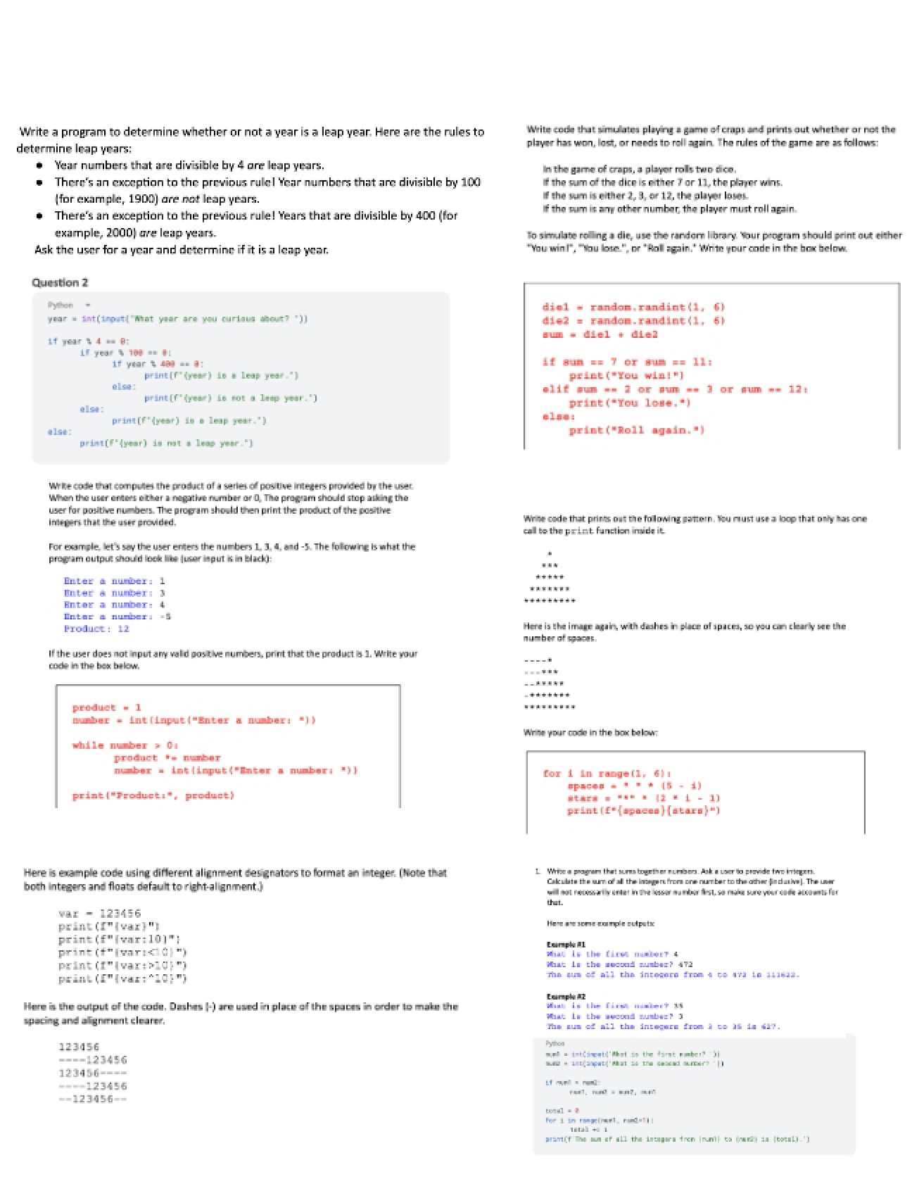Computer Programming Study Guide - CS 303E