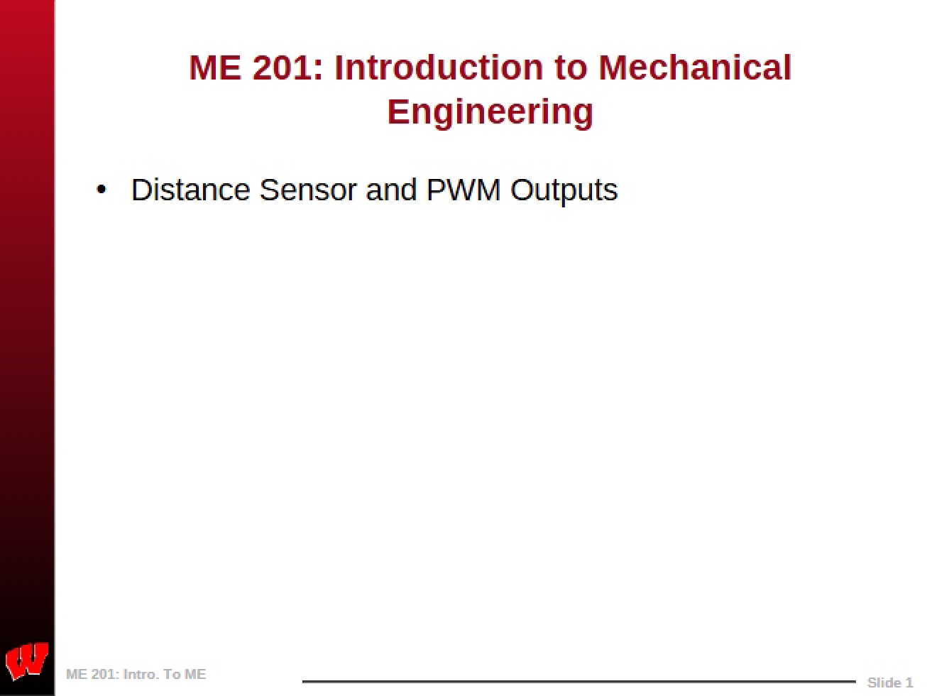 PWMr2 and Distance Sensor