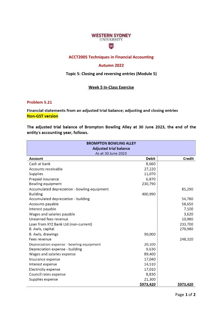 Financial Accounting - Closing and Reversing Entries (Brompton)
