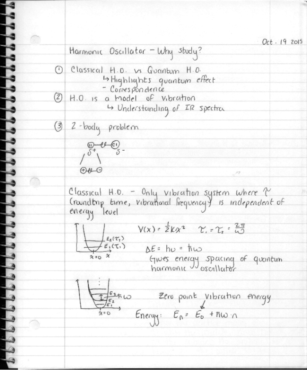 Course Notes for Physical Chemistry