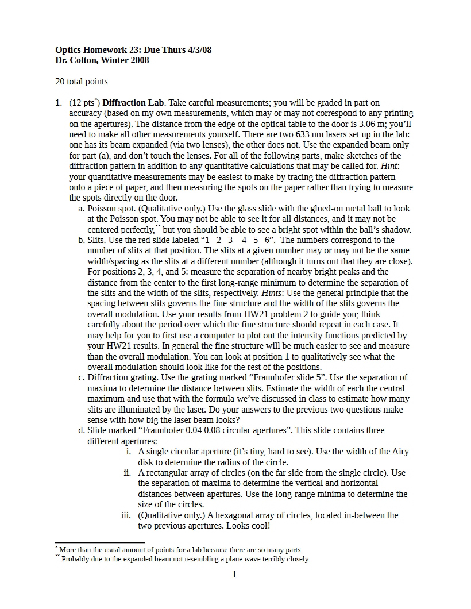 PHY 471 Assignment