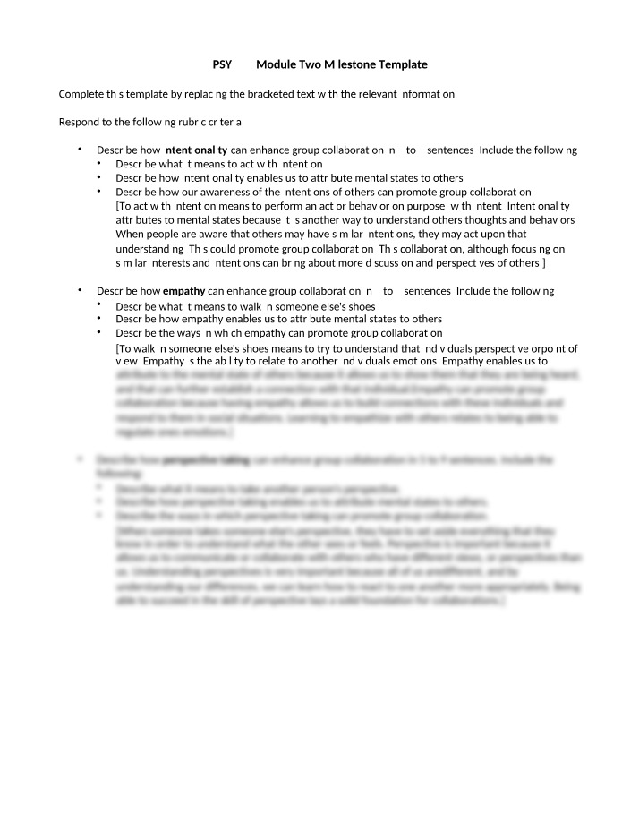 PSY 355 Module Two Milestone