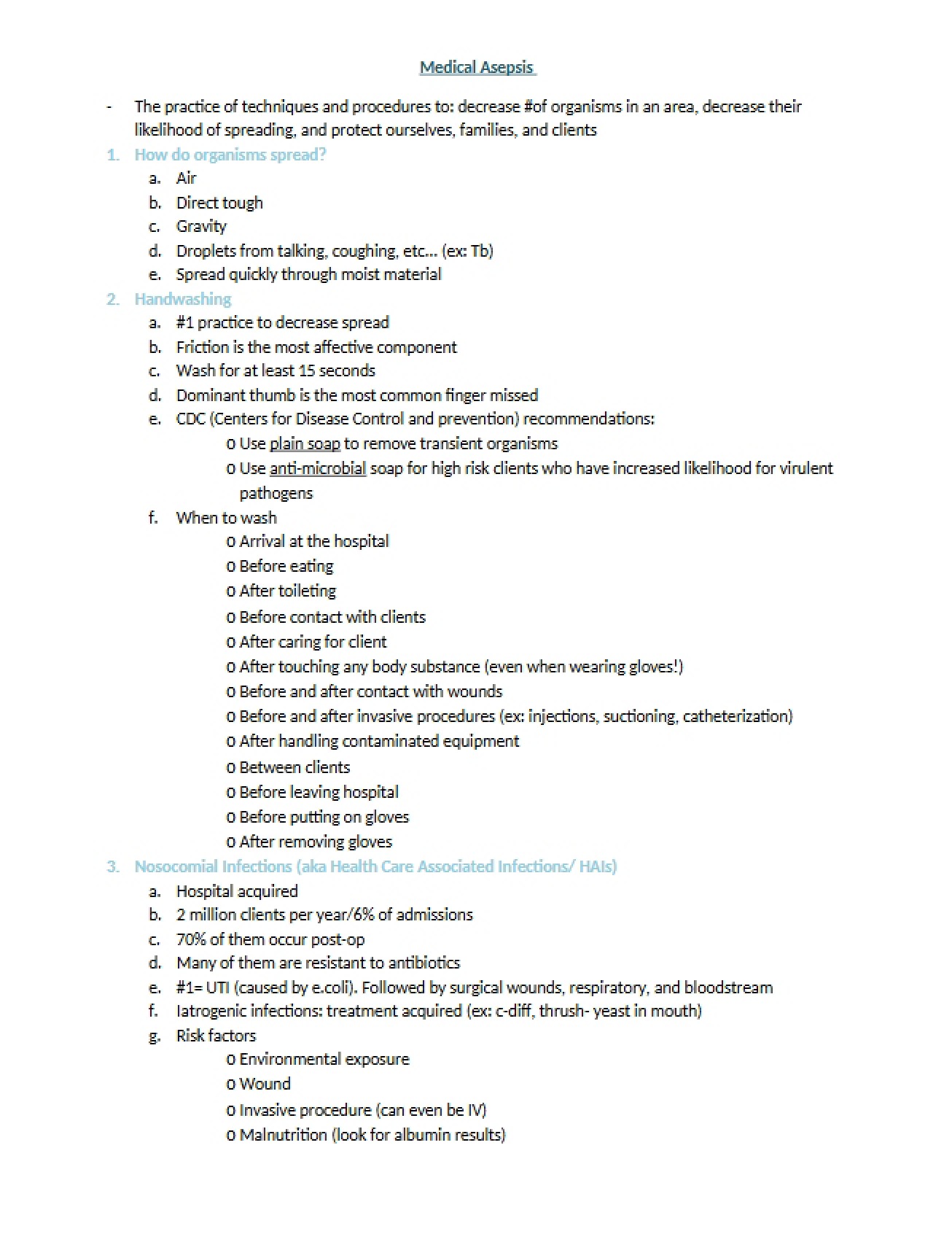Nursing Assessment Notes