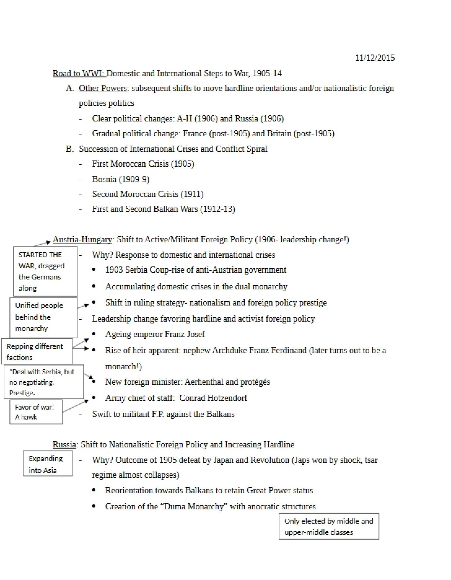 Lecture Notes Nov 12, 2015