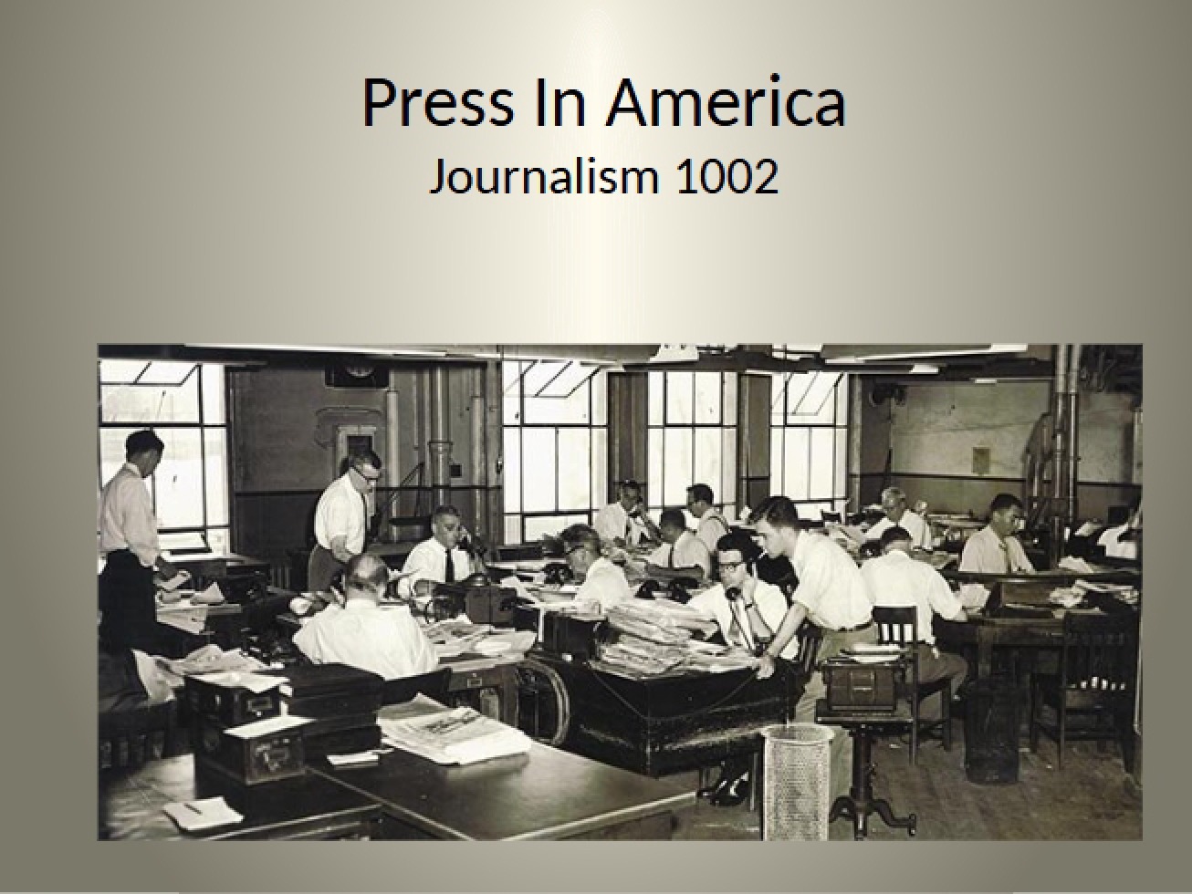 Introduction to the Press in America