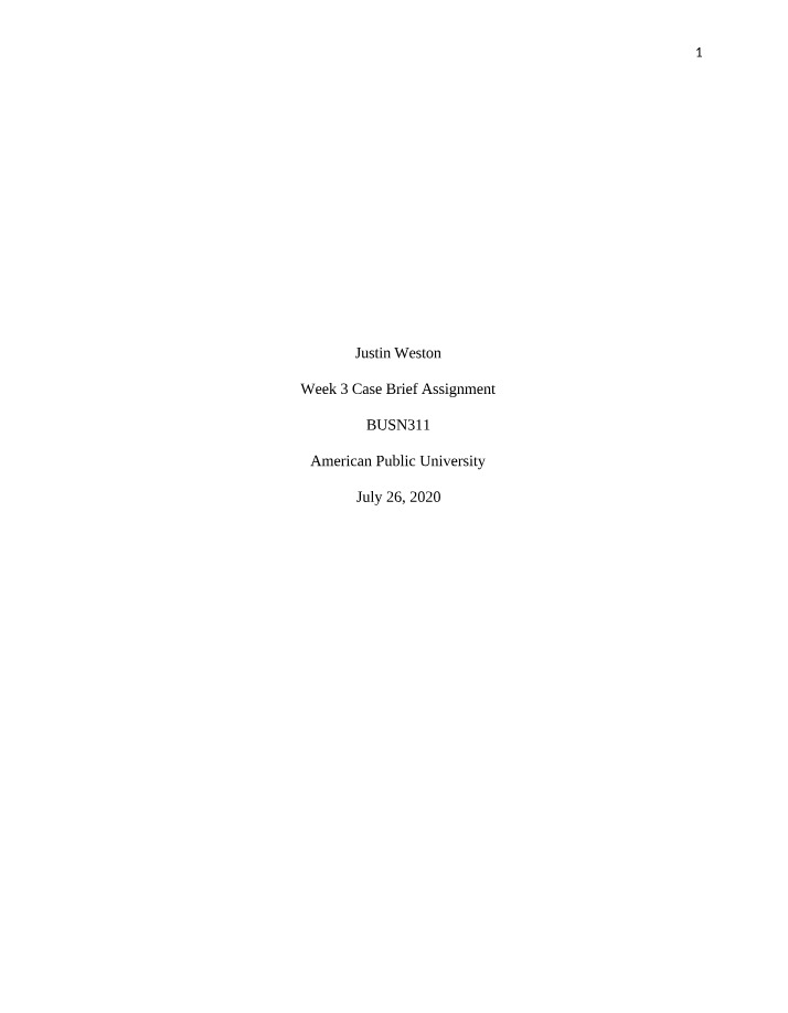 Weston Week 3 Brief