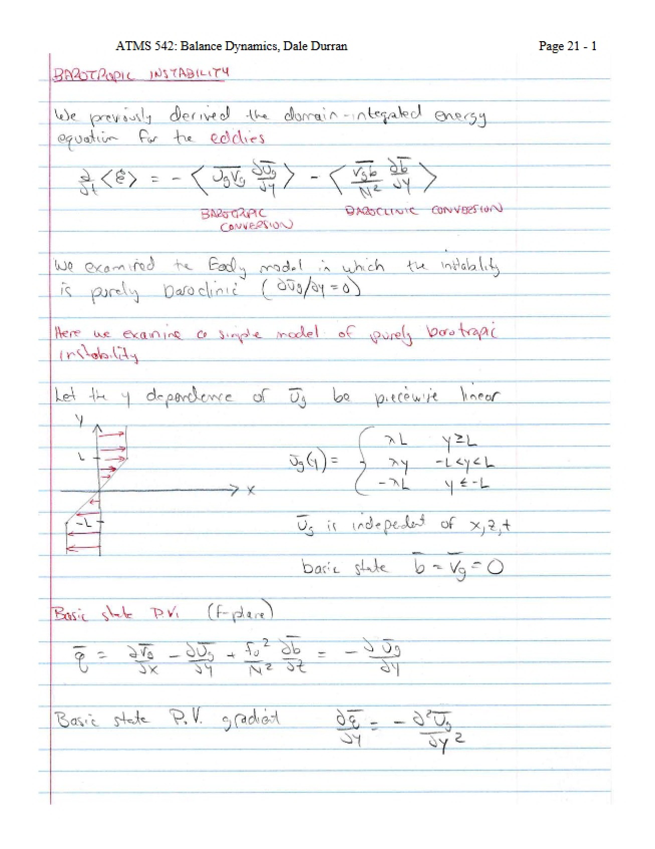 Instability Barotropic