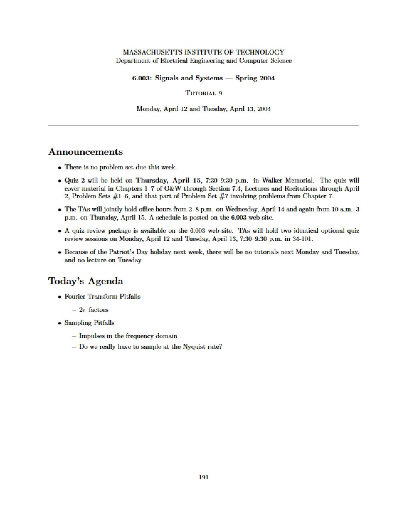 Pitfalls in Fourier Transforms